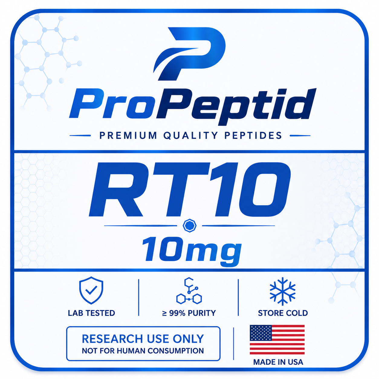 RT10 10mg product label